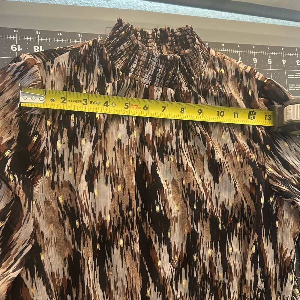 MSK Abstract Pattern Long Sleeve Dress - Picture 4 of 11
